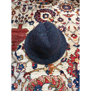 Vintage Hansen Wool Knit Bucket Hat Flecked Confetti USA Made